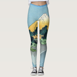 Leggings Hokusai - Le Mont Fuji reflète le lac Kawaguchi