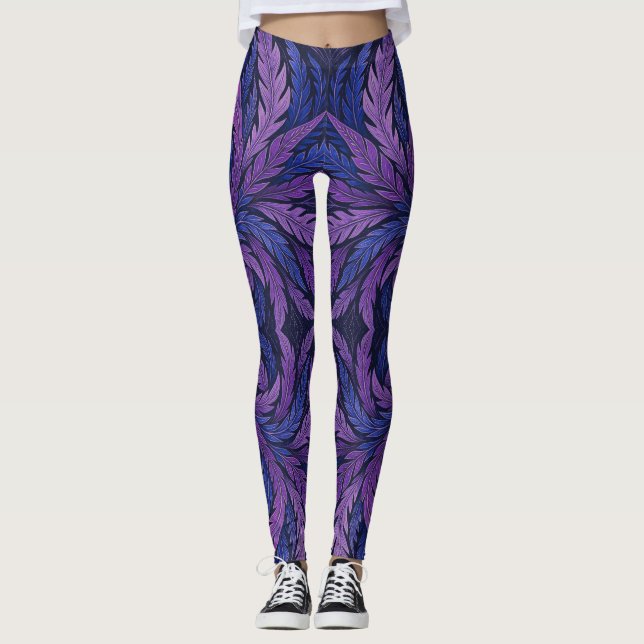 Leggings Hokusai Phoenix Art Feather Design (Devant)