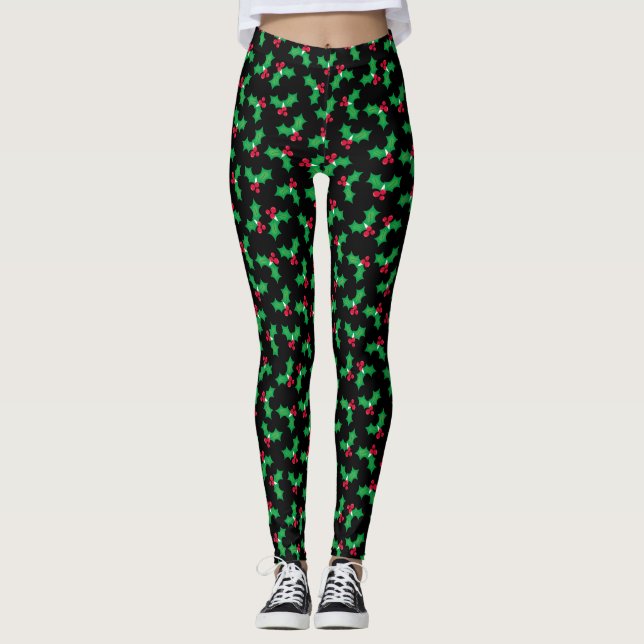 Leggings Holly sur fond noir (Devant)