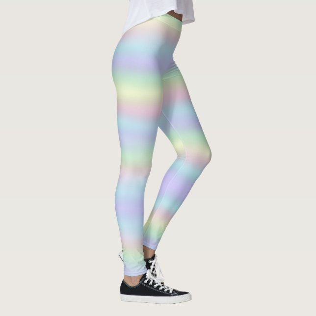 Leggings Hologramme arc-en-ciel doux | Pastel (Droite)