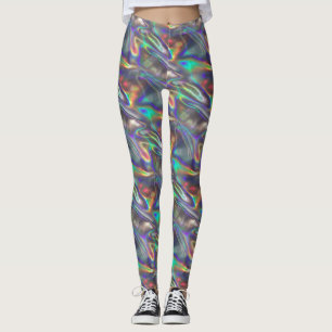 Leggings holographique argenté