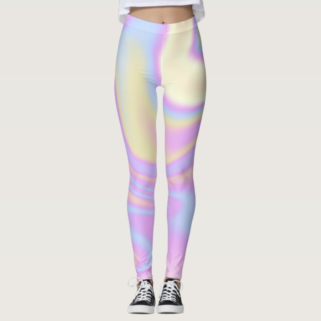 Leggings Holographique Iridescente colorée (Devant)
