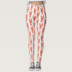 Leggings Homard polygonal rouge