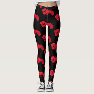 Leggings Homard sur Arrière - plan noir par Marsden Hartley