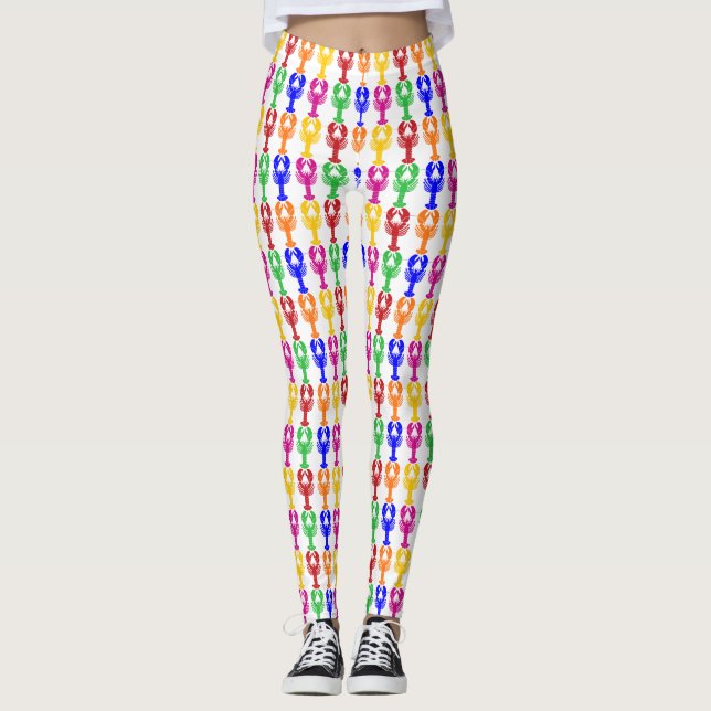 Leggings Homards d'arc-en-ciel (Devant)