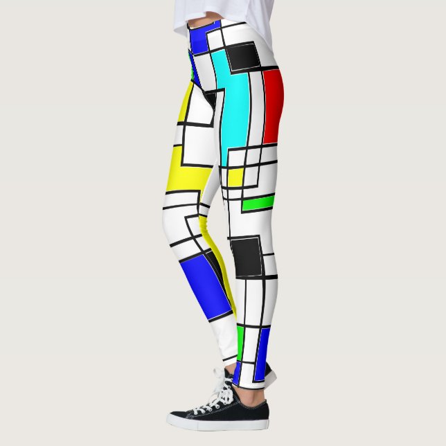 Leggings Hommage Random Carré À Mondrian (Gauche)