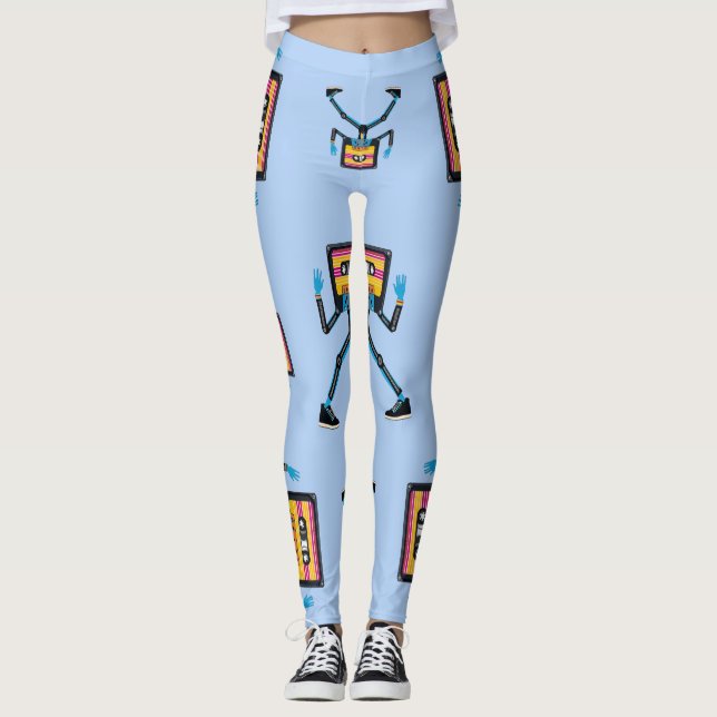 Leggings Homme de la Cassette rétro (Devant)