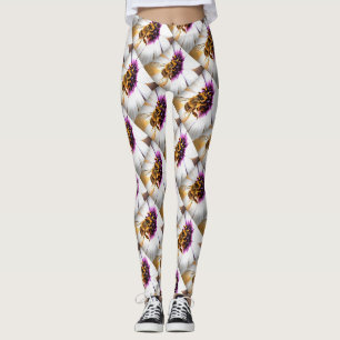 Leggings Honey Bee Sur L'Art Acrylique Africain Daisy