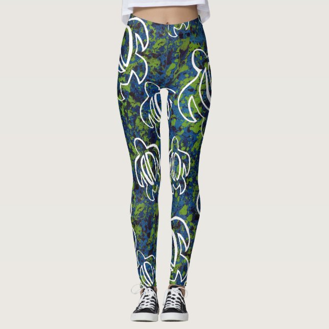 Leggings Honu bleu (Devant)
