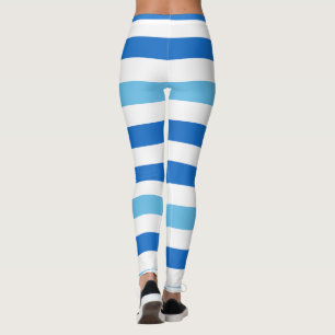 Leggings Horizon trié bleu et blanc