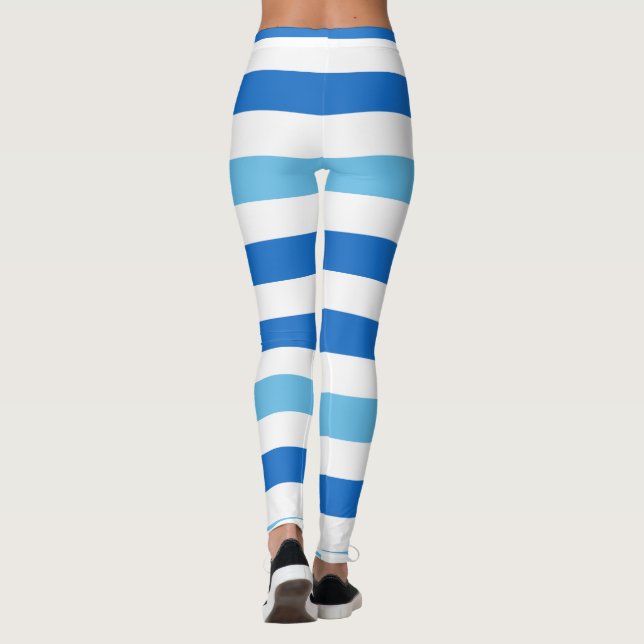 Leggings Horizon trié bleu et blanc (Dos)