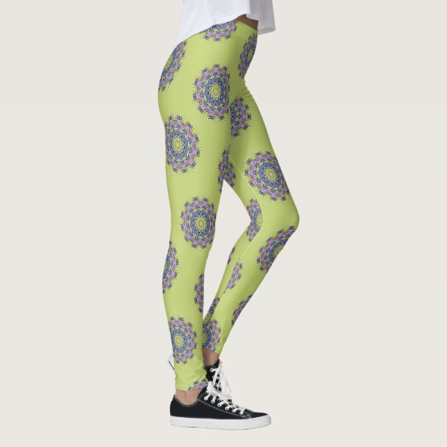 Leggings Horloge à main peinte Mandala Face 2 (Droite)