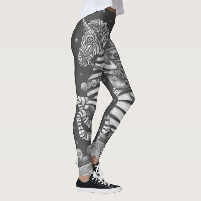 LEGGINGS HORSEMAN CLOWN, HALLOWEEN ZEBRA LEGINGS (Droite)