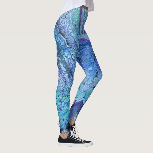 Leggings Huile dans l'eau bleue (Droite)