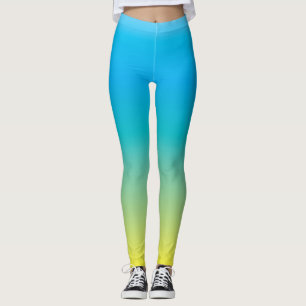 Leggings Humeur agréable (couleur jaune vert-bleu de