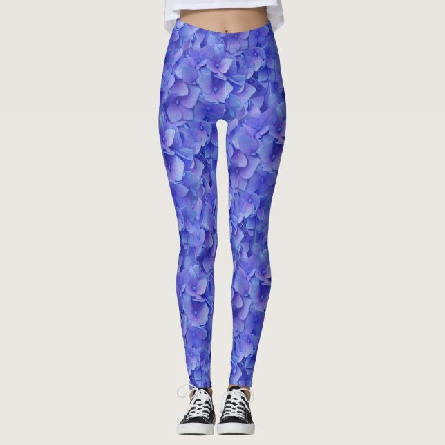 Leggings Hydrangea bleu (Devant)
