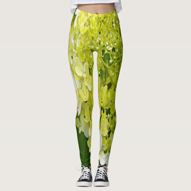 Leggings Hydrangea Limelight Vert Chartreuse Élégant (Devant)