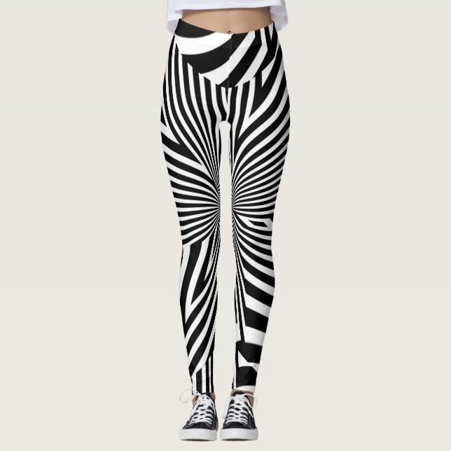 Leggings Hyper noir et blanc (Devant)