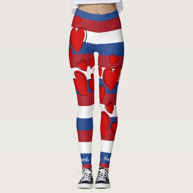 Leggings I Love Holland, Drapeau du Pays-Bas (Devant)