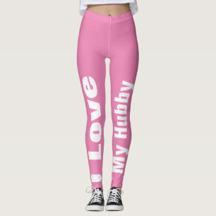 Leggings I Love My Hubby Rose Blanc Cute Girly Chic 2020