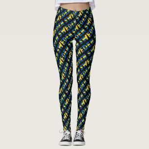 Leggings I Love Suède Drapeau Couleurs Typographie Motif mi