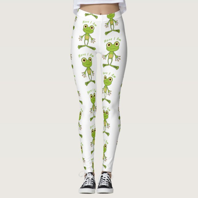 Leggings Ici, je suis une jolie grenouille Thunder_Cove (Devant)