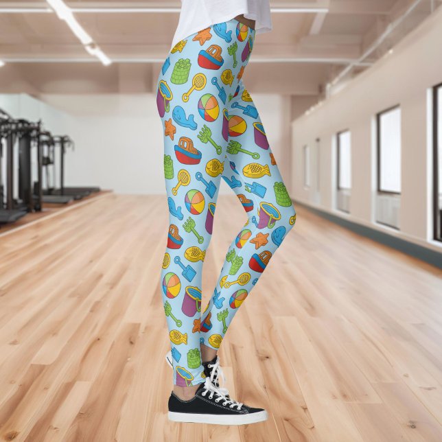 Leggings Icônes de Jouets de Plage (Créateur téléchargé)