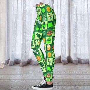 Leggings Icônes de la Saint-Patrick Motif sans couture