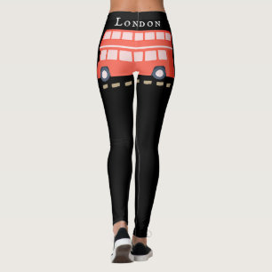 Leggings Iconic Red London Bus mode noir