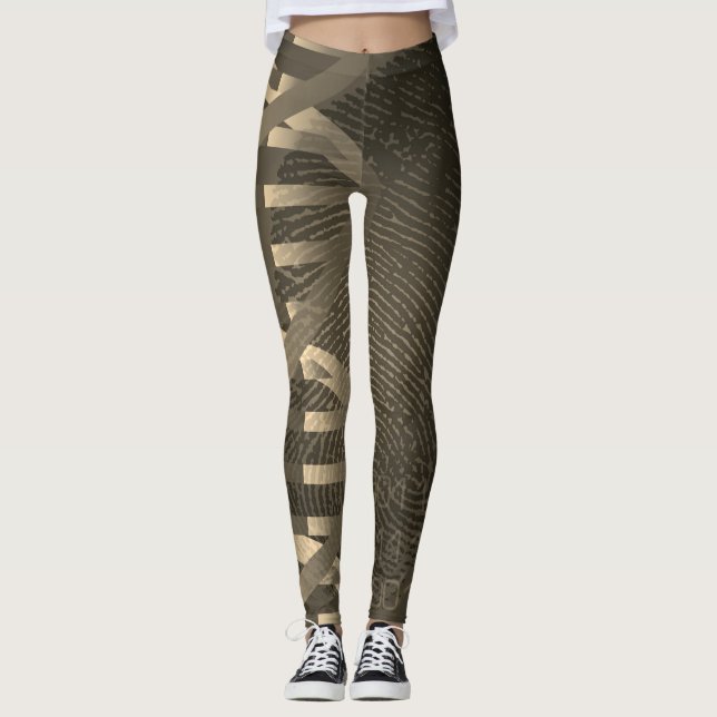 Leggings ID d'empreinte digitale ADN Science médicale vinta (Devant)