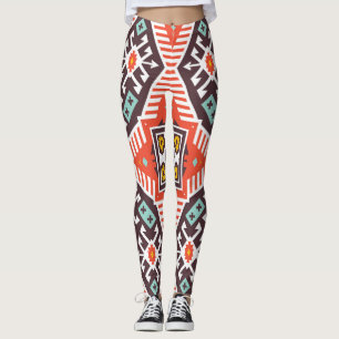 Leggings Ikat Aztec : Textes à rayures ethniques