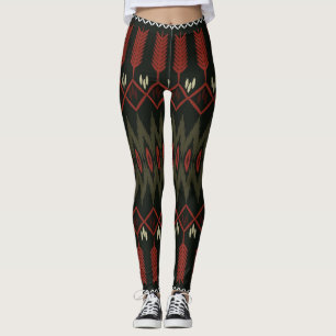 Leggings Ikat Motif : Ornement ethnique géométrique