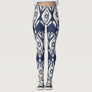 Leggings Ikat Shibori Imprimer : Texture d'aquarelle ethniq