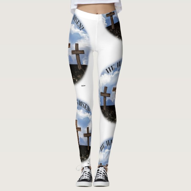Leggings Il a élevé trois croix (Devant)