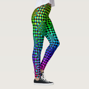 Leggings Illusion À damiers par Kenneth Yoncich