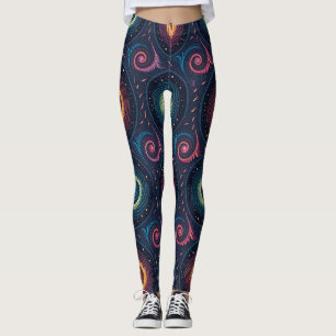 Leggings Illusion de Galaxie Liquide Dégradé Surréaliste