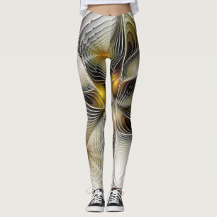 Leggings Illusion Optique Abstrait 3D Fractal Avec Profonde