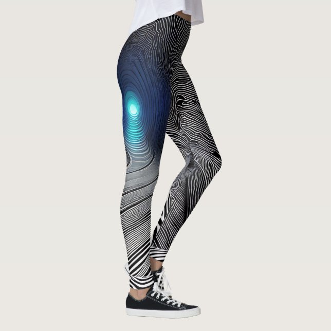 Leggings Illusion optique d'impression Zebra, (Droite)