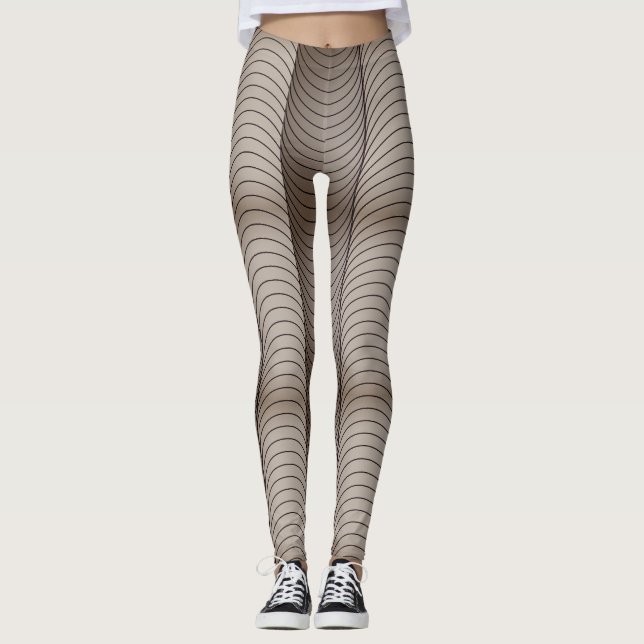 Leggings illusion optique Tubes d'art géométrique (Devant)