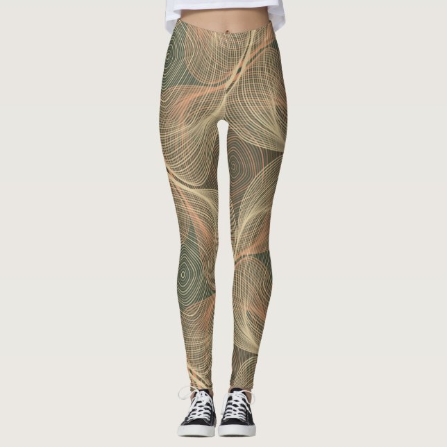 Leggings Illusions optiques : Intrigue géométrique (Devant)