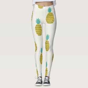 Leggings Illustration amusante Vintage ananas sans voile.