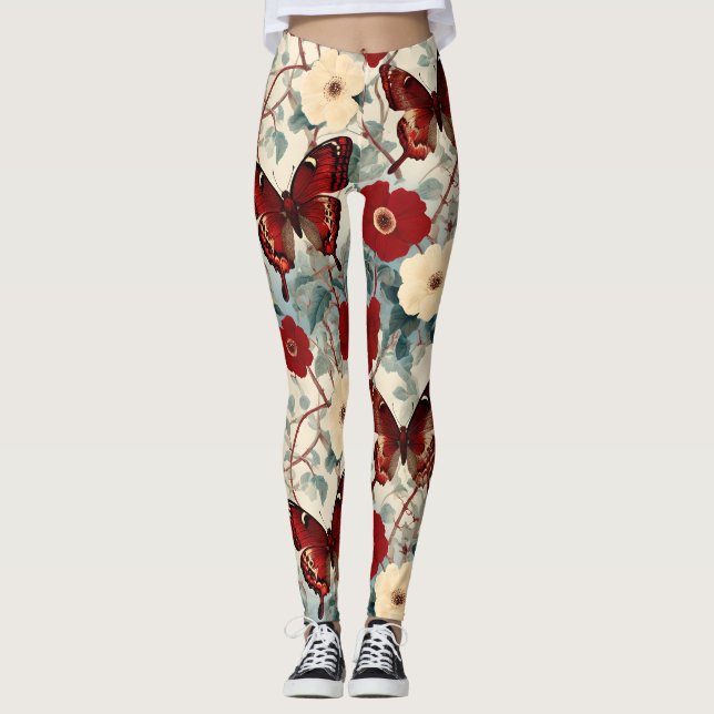 Leggings Illustration Botanique Vintage (Devant)