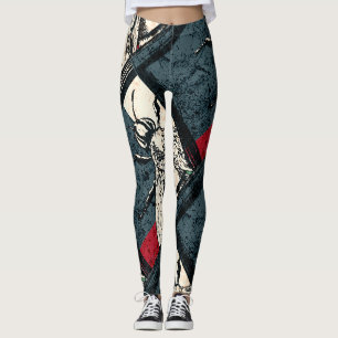 Leggings Illustration colorée de l'insecte d'abeille vintag
