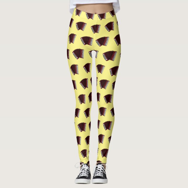 Leggings Illustration d'accordion (Devant)