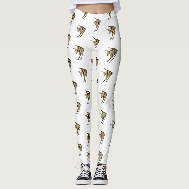 Leggings Illustration d'angelfish (Devant)