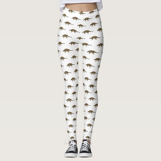 Leggings Illustration d'Ankylosaurus (Devant)