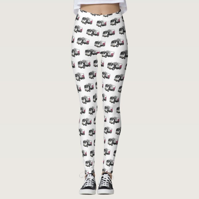 Leggings Illustration de camion à ordures (Devant)