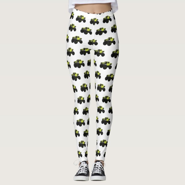 Leggings Illustration de camion monstre (Devant)