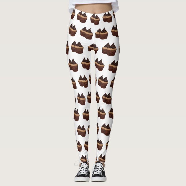 Leggings Illustration de Cupcake (Devant)