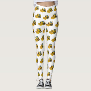 Leggings Illustration de dessin animé Bulldozer